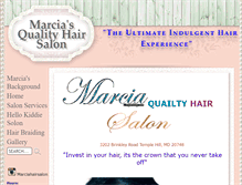 Tablet Screenshot of marciasqualityhairsalon.com